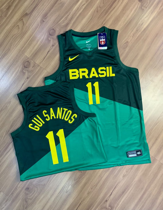 Camisa Basquete Brasil verde_Edição Limitada 11_Gui Santos