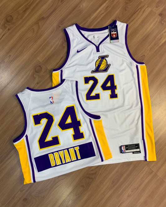 Camisa de Basquete Los Angeles Lakers "Association Edition" (branca) edição especial_Kobe Bryant