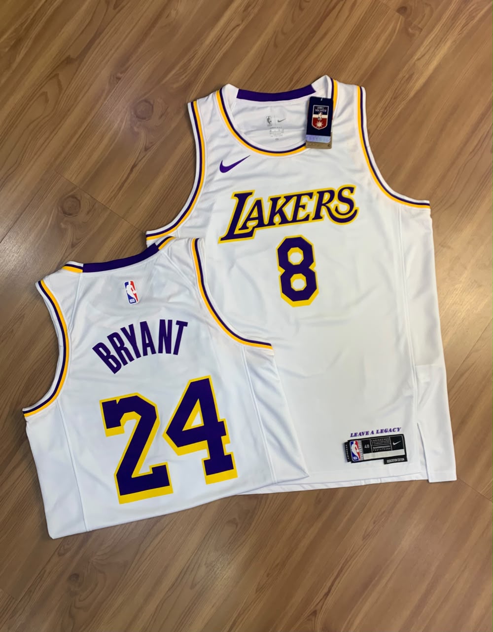 Camisa de Basquete Los Angeles Lakers "Association Edition" branca 8/24_Kobe Bryant