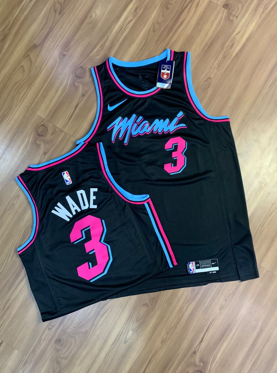 Camisa Basquete City Edition "Vice Nights" do Miami Heat_3 Wade