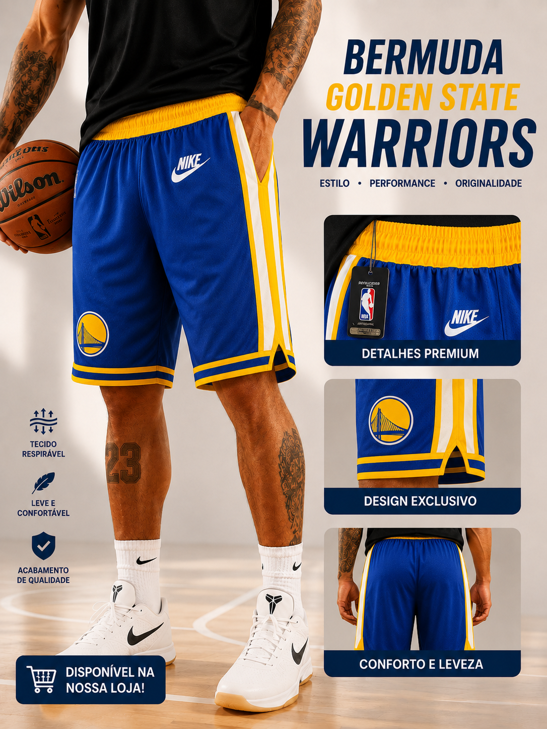 Bermuda NBA Golden State Warriors Classic Edition 22/23