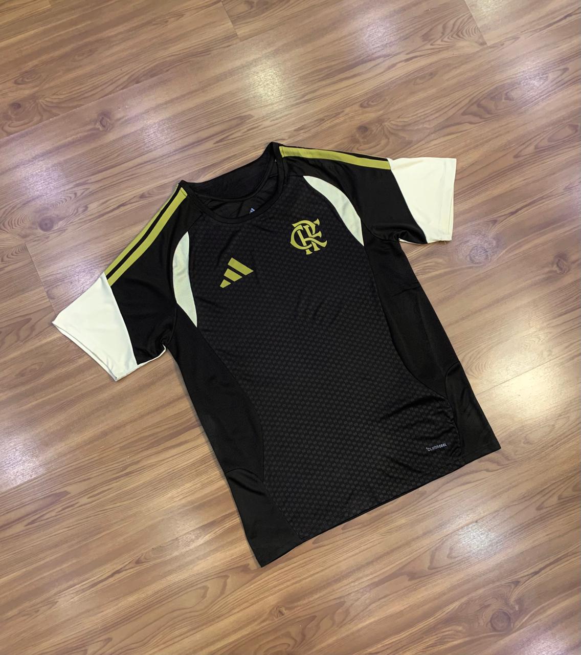 Camisa Futebol Flamengo 2026_camisa treino_marrom com bege