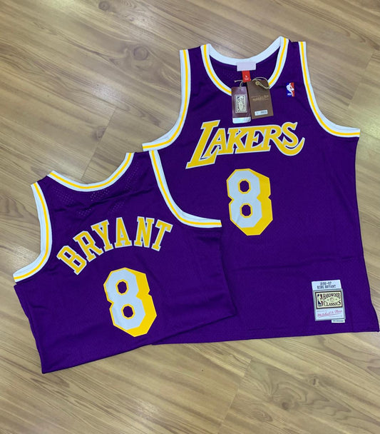 Camisa Basquete Los Angeles Lakers Mitchell & Ness Roxa