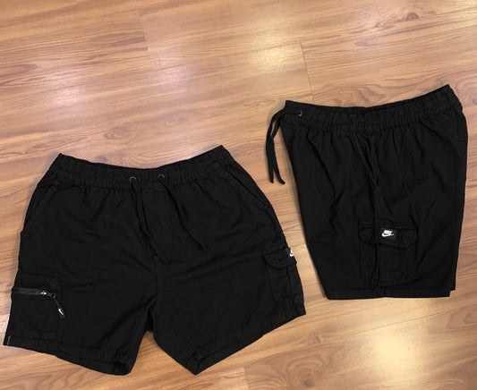 Short cargo sarja masculino Preto