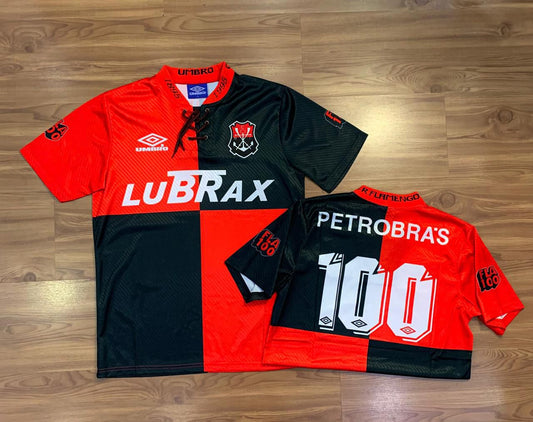 Camisa Futebol retrô do Flamengo comemorativo do centenário de 1995