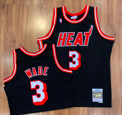 Camisa Basquete Miami Heat Hardwood Classics_Mitchell & Ness_Dwyane Wade