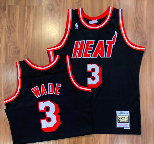 Camisa Basquete Miami Heat Hardwood Classics_Mitchell & Ness_Dwyane Wade