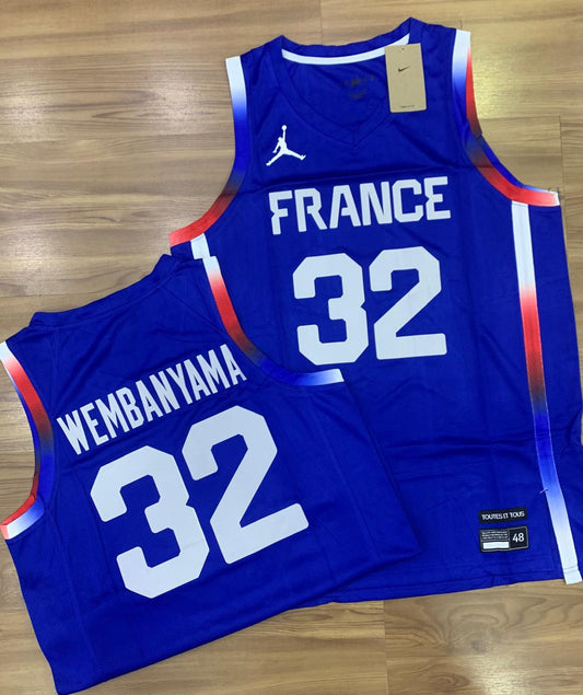 Camisa Basquete Jordan Brand Victor Wembanyama França Olimpíadas 2024