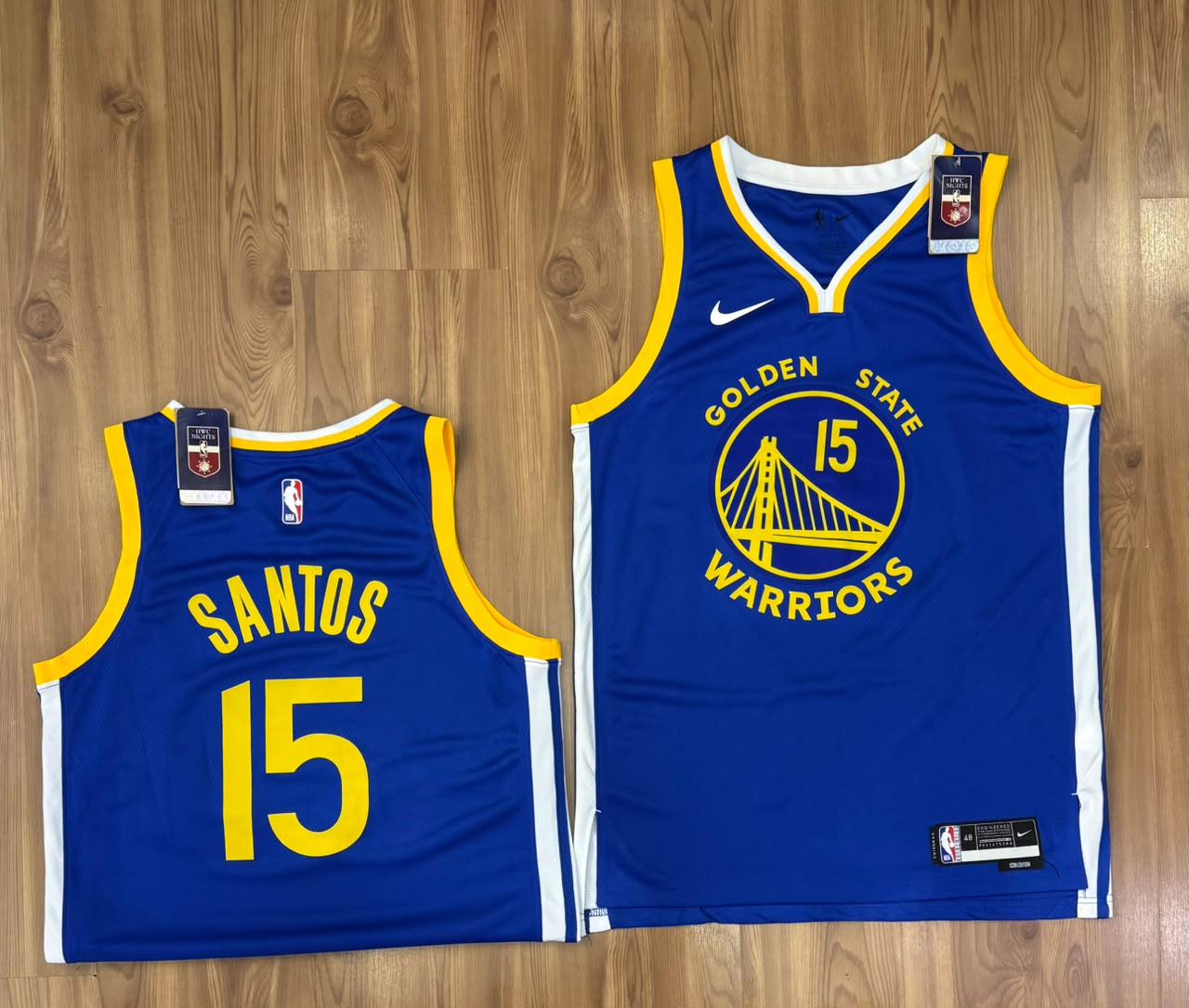 Camisa Basquete Golden State Association Edition_azul_Santos
