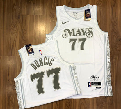 Camisa Basquete Mavs Branca