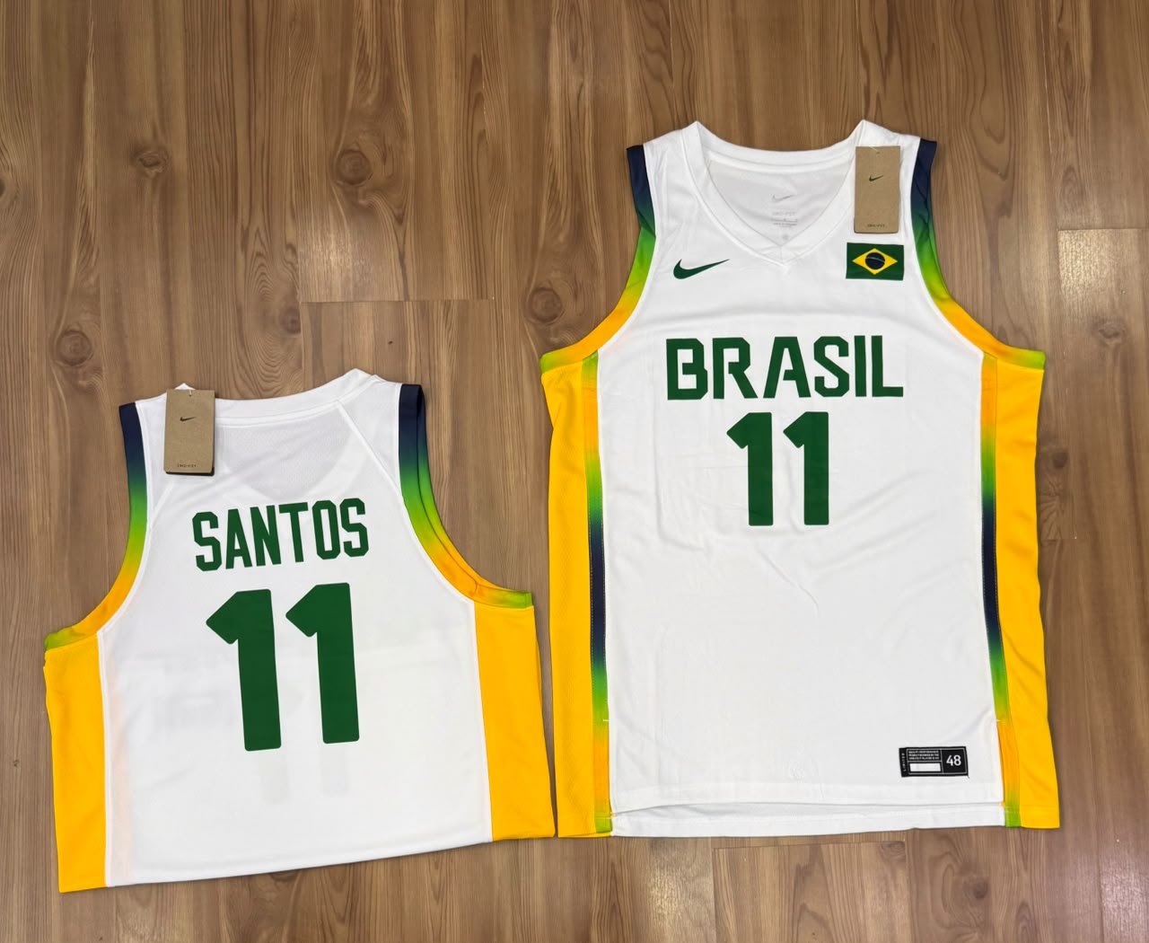 Camisa Basquete Brasil Branca_Versão Swingman
