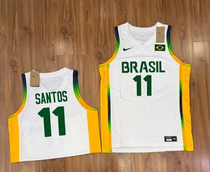 Camisa Basquete Brasil Branca_Versão Swingman